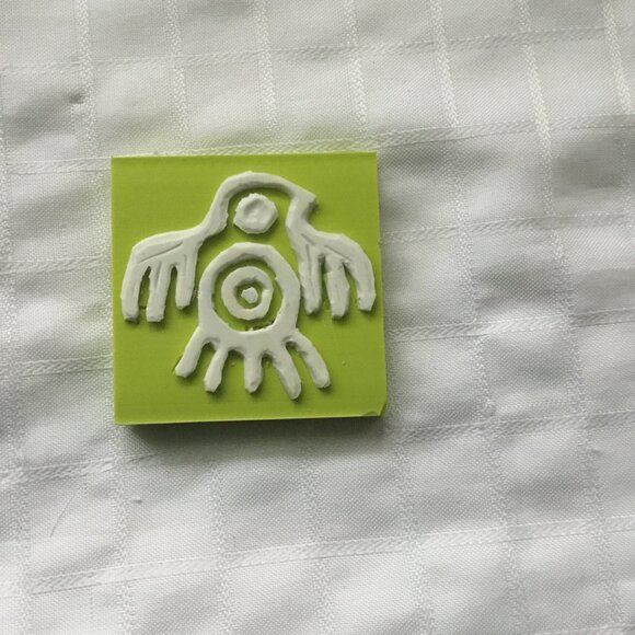 Two sides hand made rubber stamp - Picture 2 of 4